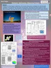 Information on the Extreme” Astronomy: Observing Pulsars Event poster; details follow in description