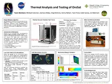 Thermal Analysis and Testing of Oregon’s First Satellite Poster